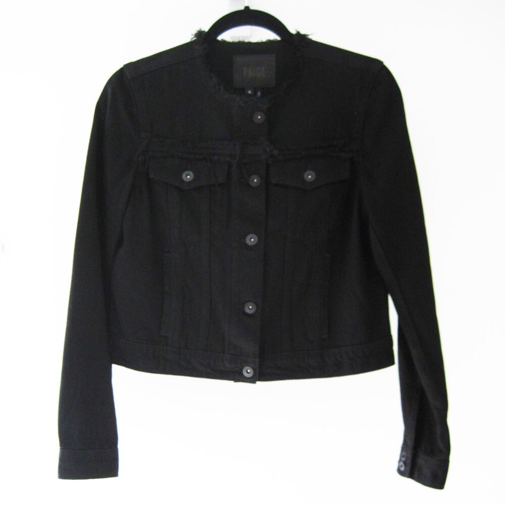 NWOT Paige Black Denim Jacket S